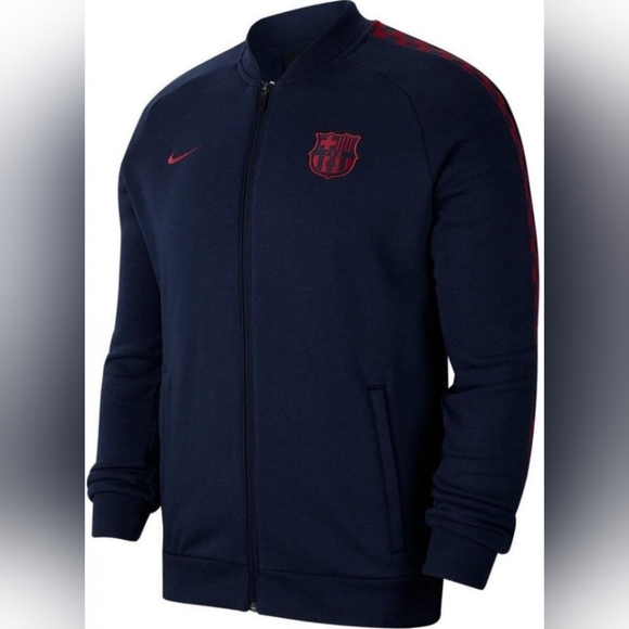 Mens NIKE F.C. BARCELONAGFA Fleece Obsidian Sweatshirt AT4434 451 Size XL - Picture 4 of 7
